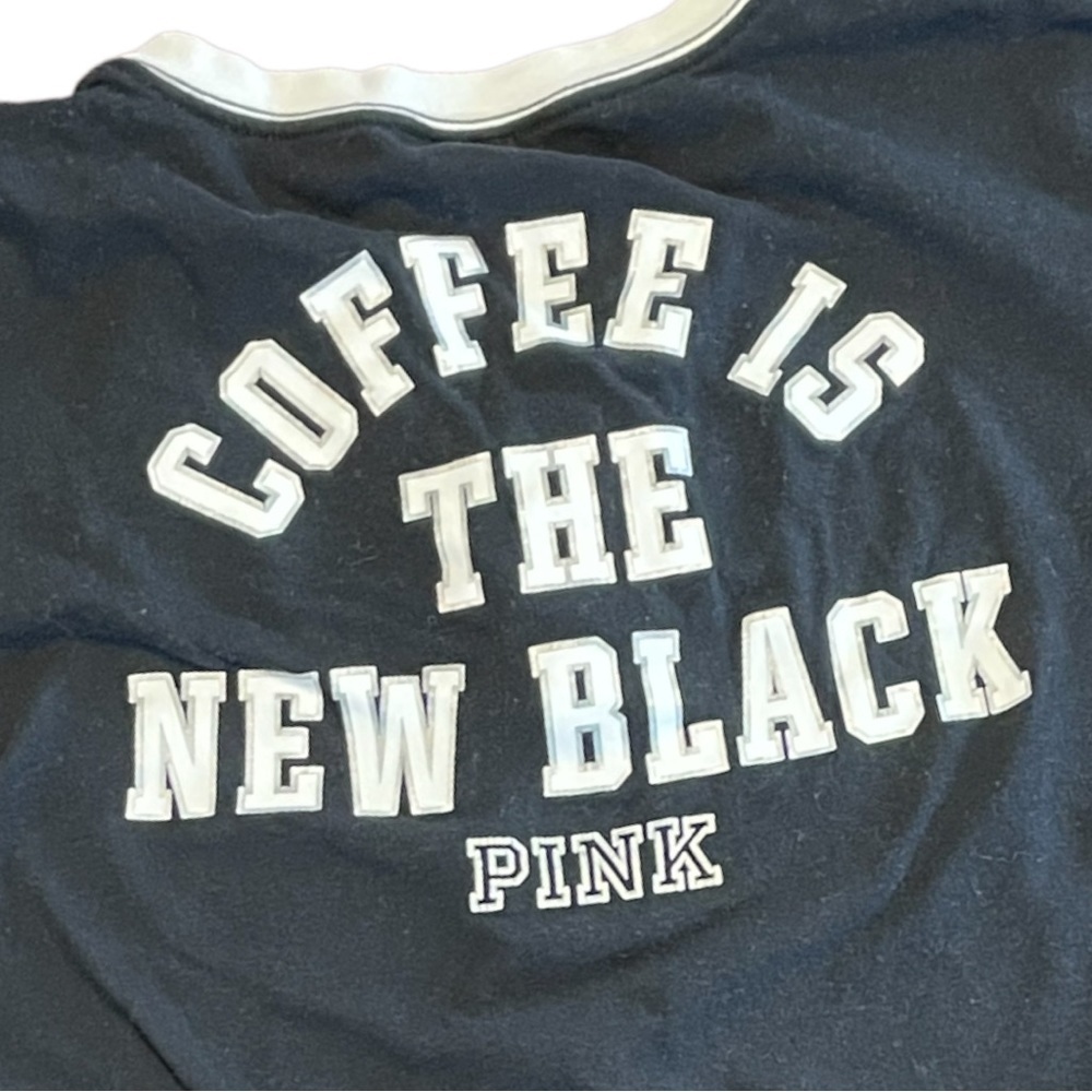 Pink Coffee is the New Black Lace-Up Pajama Sleep Shirt - Picture 5 of 6